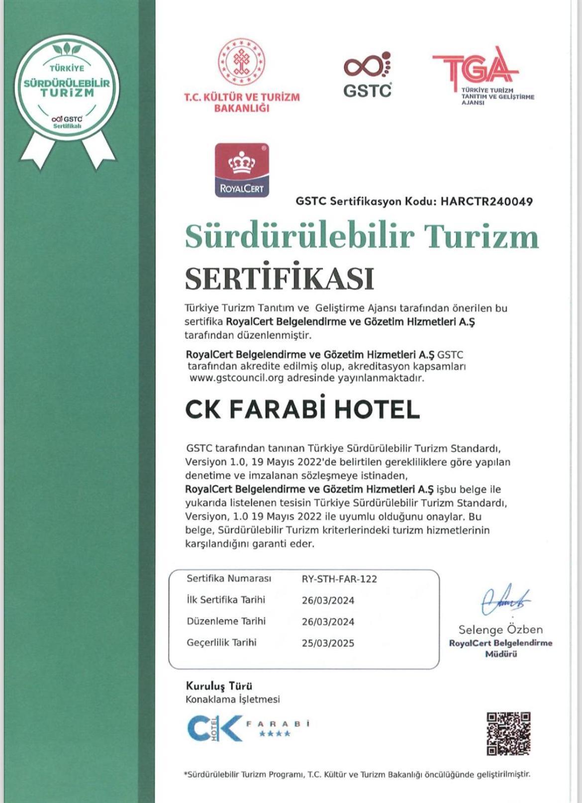 Ck Farabi Hotel Ankara Exterior foto